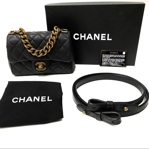 CHANEL Handbags - ❌SOLD❌CHANEL Shiny Sheepskin Quilted Mini Trapezio